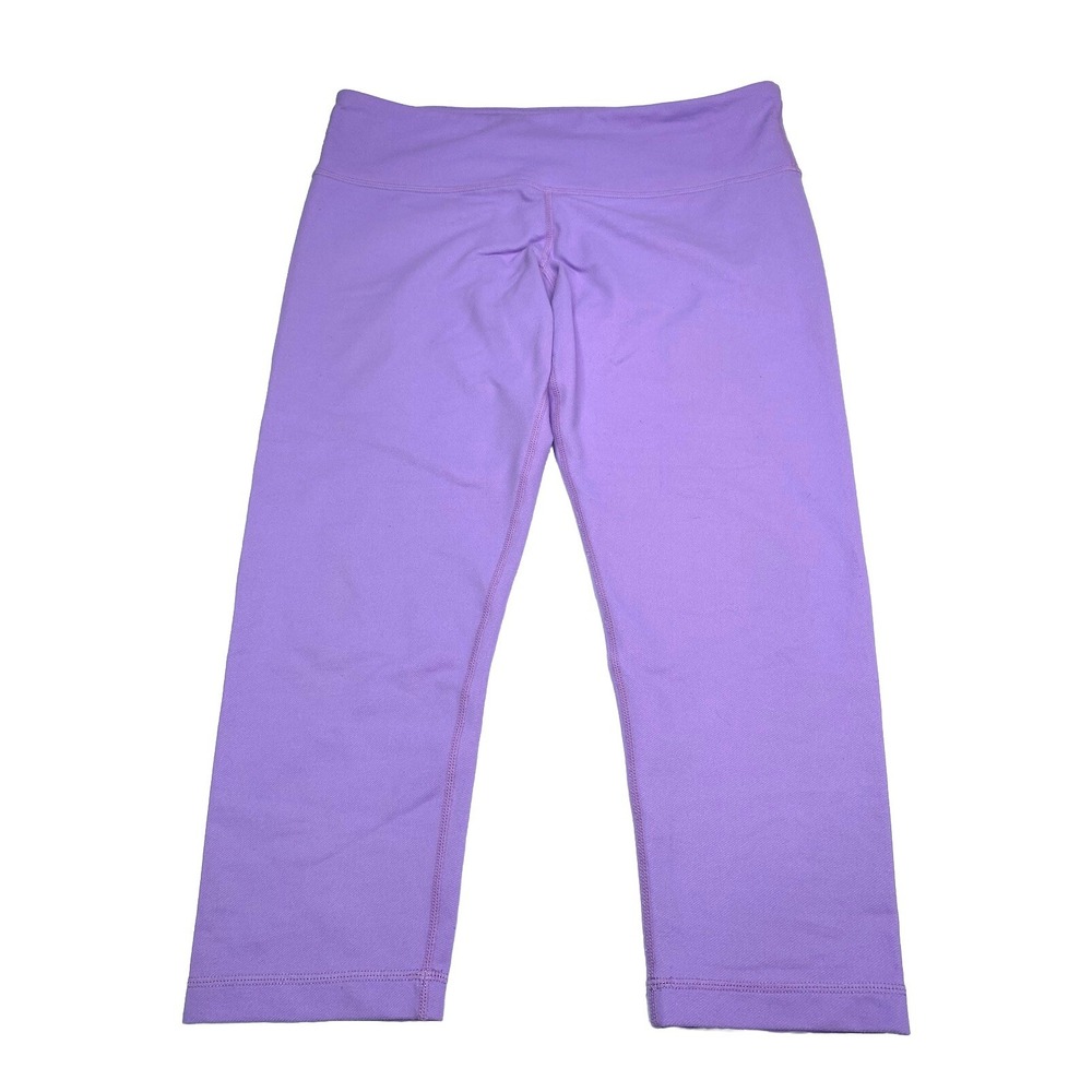 Lululemon Athletica Purple Cropped Leggings Women Size 8 Yoga Gym Activewear